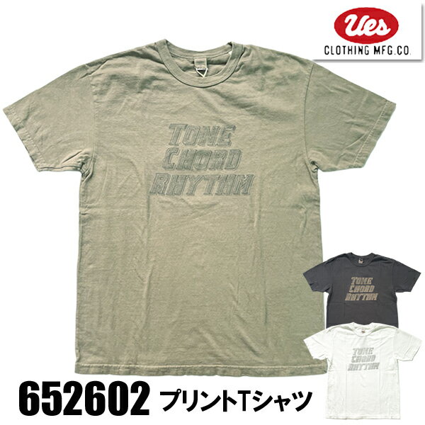 乐天商城 - UES ウエス Tシャツ 652602 「T.C.R.」半袖 カットソー トップス プリント ロゴ マシーン TEE オーガニックコットン 綿100% 天竺 バイオ加工 ヴィンテージ アメカジ メンズ レディース 男女兼用 M L XL 2026年 春夏 新作 正規品 日本製