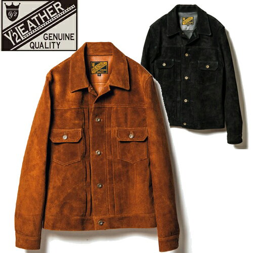 Y'2 LEATHER ワイツーレザー ジャケット TB-141 STEER SUEDE 2nd Type Gジャン レザージャケット ステアオイル スエード スウェード 牛革 本革 アメカジ バイカー