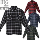 チェックシャツ 長袖 大きいサイズ メンズ ビエラ 胸ポケット ワッペン OUTDOOR PRODUCTS C051025-01
