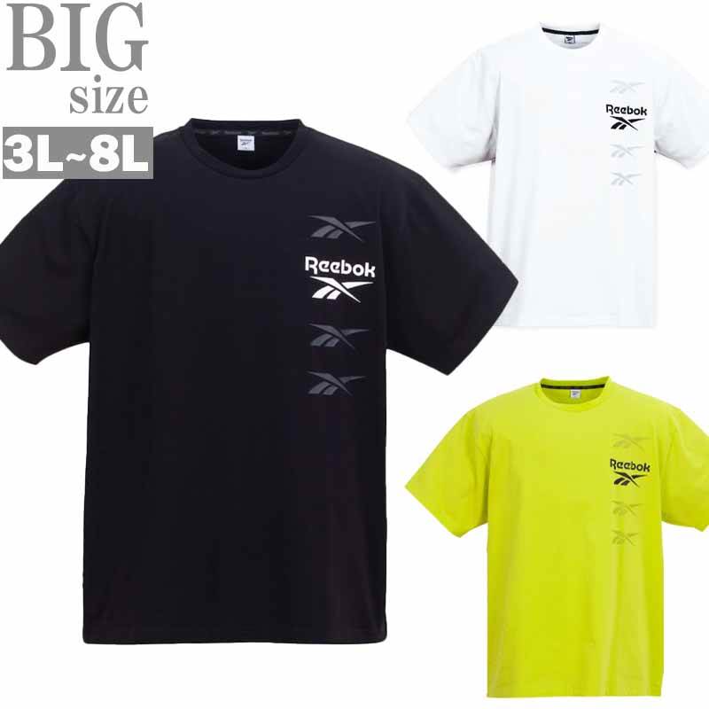 スポーツウェア 半袖 大きいサイズ メンズ REEBOK プリントTシャツ ストレッチ 吸汗 速乾 C060416-03