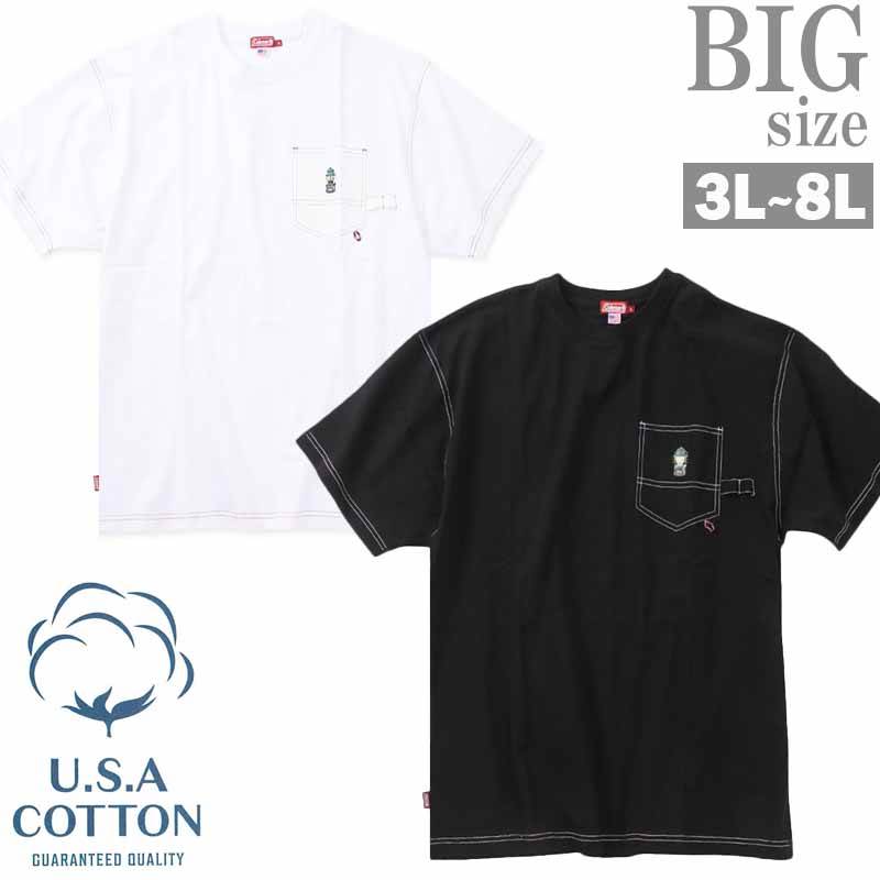 Rakuten - ペインターTシャツ 大きいサイズ メンズ Coleman 胸ポケット コットン 刺繍 ペン差し C060530-03
