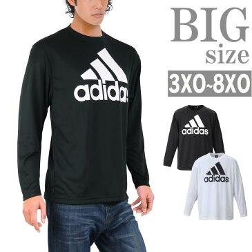 Tシャツ adidas 大きいサイズ メンズ アディダス 長袖tシャツ プリントtシャツ クルーネック C300925-07