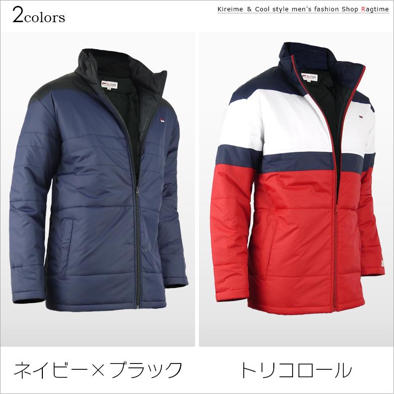中綿ジャケット 大きいサイズ メンズ 冬アウター バイカラー 配色 H by FIGER C010926-04