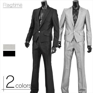 スーツ メンズ ドレススーツ フォーマル スリム 光沢 サテン キレイめ デザイン 1B トラッド V260128-07