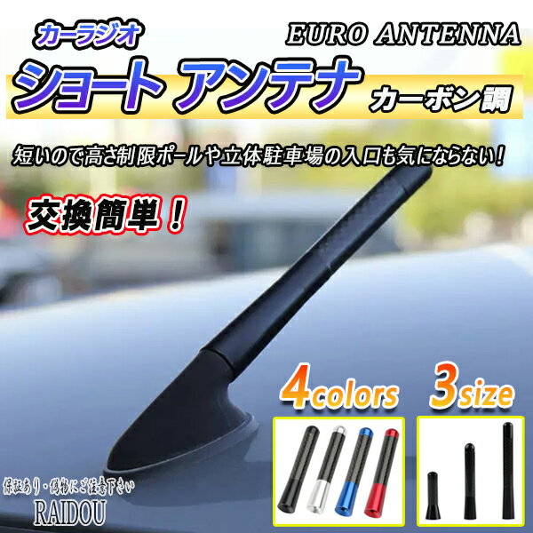 スイフトスポーツ H29/9- ショートアンテナ シルバー カーボン 汎用品 2