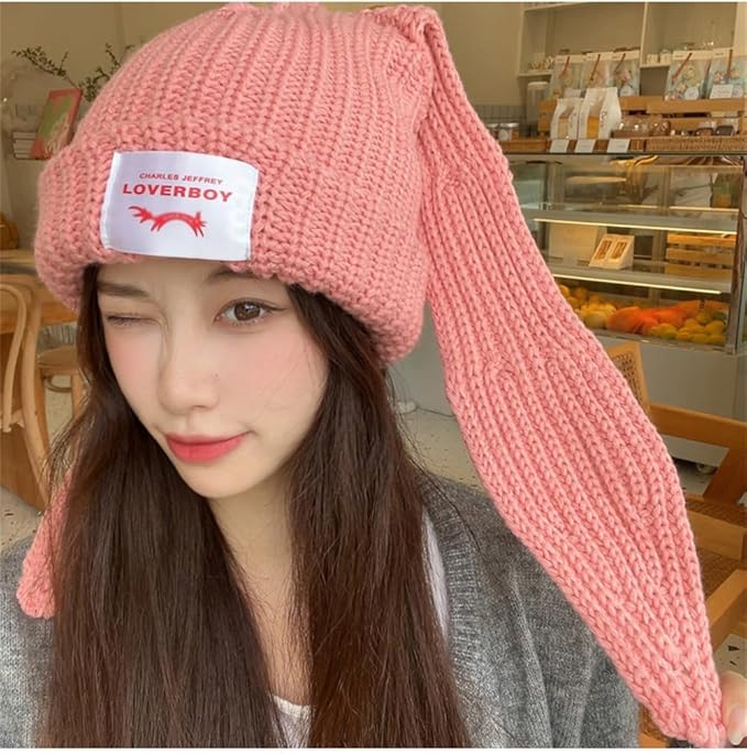 冬 帽子 ニット ビーニー ぼうし レディース 56-58cm ニット帽 リブ ワッチ帽 冬 ニットワッチ 防寒 ニット帽子 ウさ耳 ウサギ 編み込み ハット 可愛い 耳付き 毛糸 送料無料 秋 シンプル 暖かい ニットキャップ 帽子 秋冬 ニット 厚手