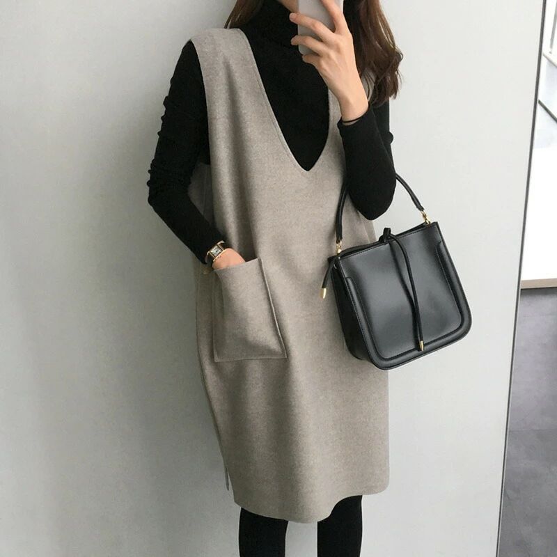 冬 秋 お洒落 結婚式 冬 黒トップス カジュアル オフィス きれいめ フォーマル マ...