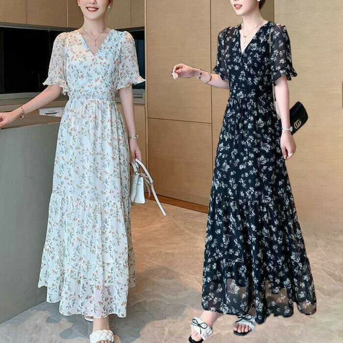 黒/白/ 大きいサイズ 50代 40代 30代 サマードレス リゾートワンピース マキシワンピ マキシワンピース 秋 夏 春 上品 きれいめ ロングワンピース リゾート ワンピース レディース