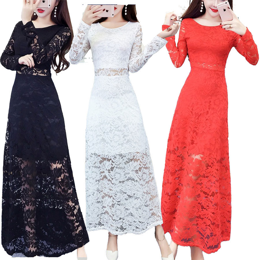 ロングワンピース 上品 大人 マキシ丈 ロング丈 発表会 刺繍 レース 白 黒 キャバ 大きいサイズ ワンピース 二次会 結婚式 演奏会 ドレス ロングドレス パーティードレス