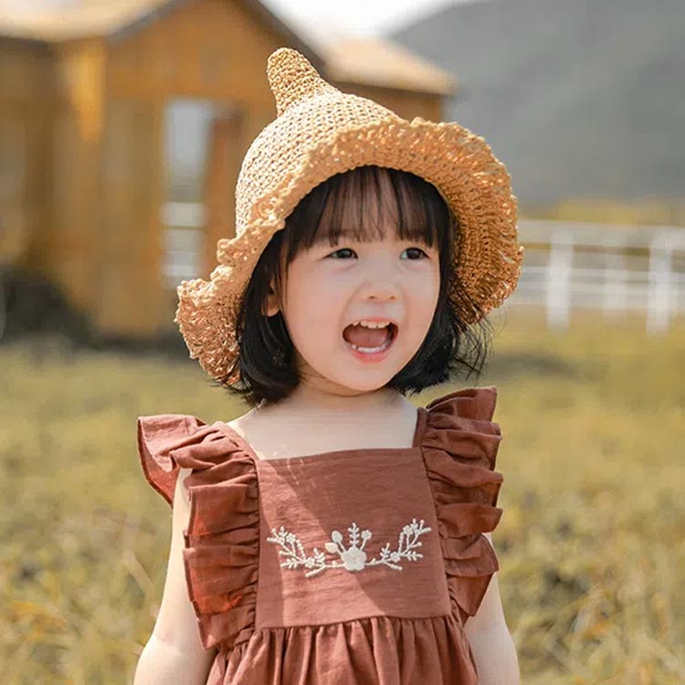 姉妹ペア 大きいサイズ ベビー帽子 ベビー 男の子 兄弟ペア 秋 暑さ対策 どんぐり...