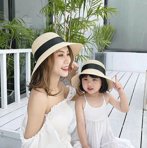 サンバイザー 4歳 お揃い UV対策 夏 誕生日 5歳 日焼け止め サンハット 麦わら帽子...