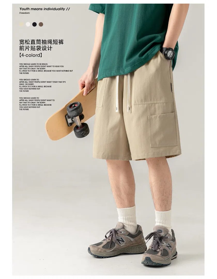 ハヤブサ1の半ズボン ゆったり カジュアル パンツ コットン ロングパンツ ズボン 分丈 綿 ワイド ボトムス 夏用 ウエストゴム ショーツ おしゃれ 大きいサイズ カーゴパンツ アウトドア 夏 スポーツ 無地 短パン ショートパンツ ハーフパンツ メンズ｜アングル2