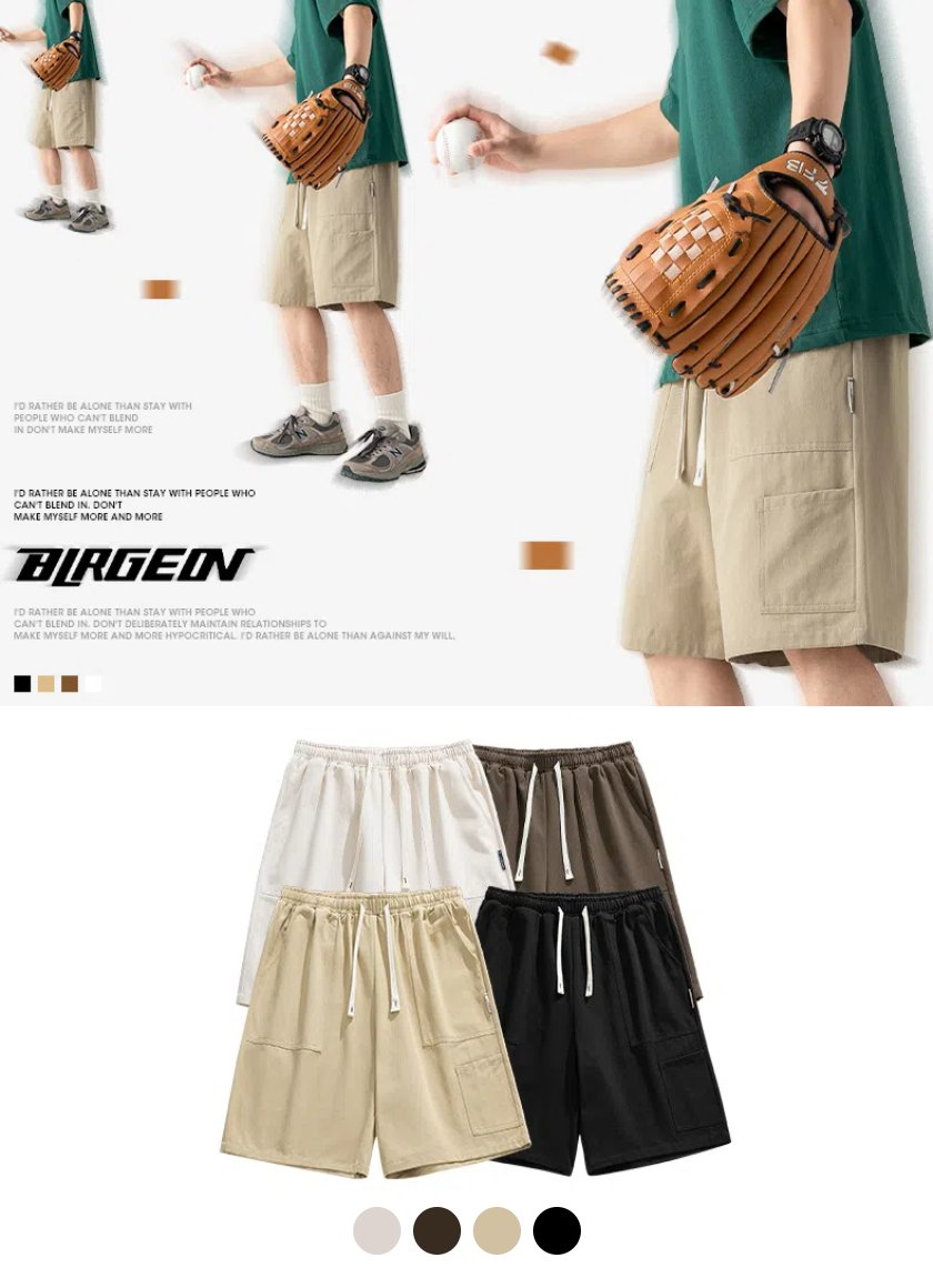 ハヤブサ1の半ズボン ゆったり カジュアル パンツ コットン ロングパンツ ズボン 分丈 綿 ワイド ボトムス 夏用 ウエストゴム ショーツ おしゃれ 大きいサイズ カーゴパンツ アウトドア 夏 スポーツ 無地 短パン ショートパンツ ハーフパンツ メンズ｜アングル3