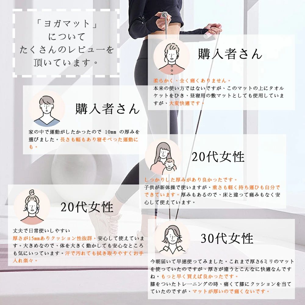 ハヤブサ1のビッグ トレーニングマット 上級者 ストレッチ エクササイズ 脚痩せ 初心者 痛くない特厚 ヨガマット大きめ 腹筋 高品質高耐久高密 筋トレダイエット ピラティス ヨガ マット 運動｜アングル2