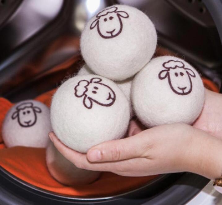 エコ 洗濯 時短 時間短縮 ドライヤーボール 乾燥機 ウールボール 洗濯用 ふんわり フェルト 羊毛 ボール 乾燥機 ウール 6個入り