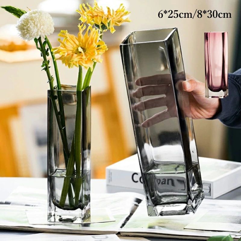 花 生花 ドライフラワー クリア 韓国スタイル 30cm 25cm かわいい フラワーベース インテリア 北欧 大きい 透明 ガラス おしゃれ