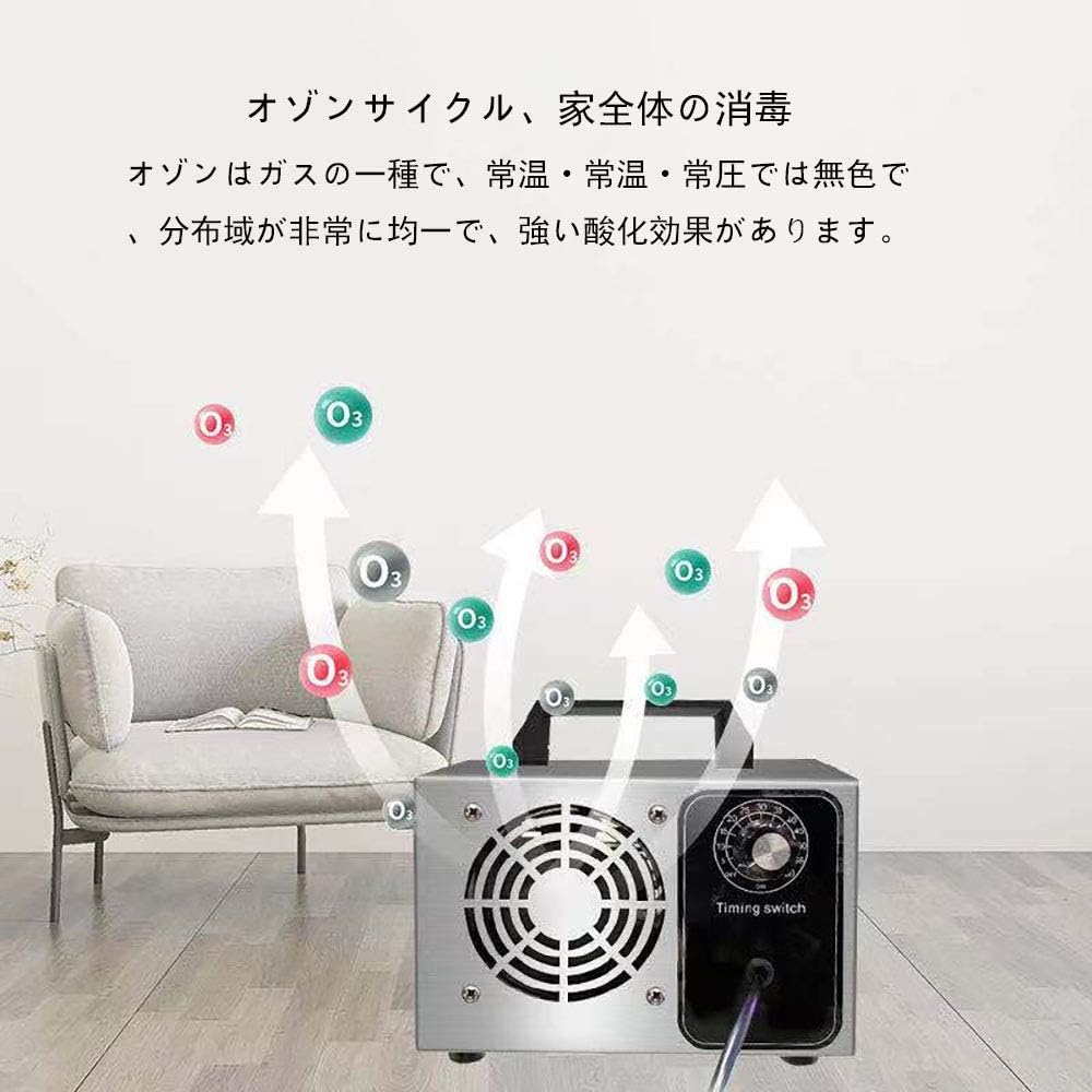 ハヤブサ1の時間設定機能付き 持ち運び便利な脱臭器 自動車用オゾン発生器 小型オゾン発生器 業務用オゾン脱臭器 オゾン脱臭器 業務用 小型｜アングル2