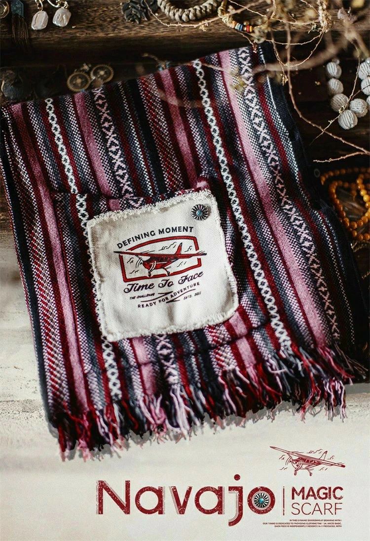 プレゼント ギフト おしゃれ ファッション 合わせやすい アウトドア万能アイテム 室内 レディース 厚手 保温 防寒 冬 秋 レトロ調 ナバホ風 ベスト ベスト ケープ マフラー 3WAYマルチストール