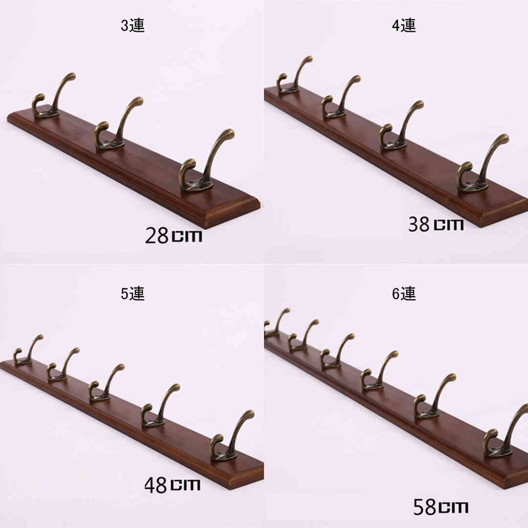 4連 5連 ウォールフック 3連 壁掛 おしゃれ 6連 ォールハンガー