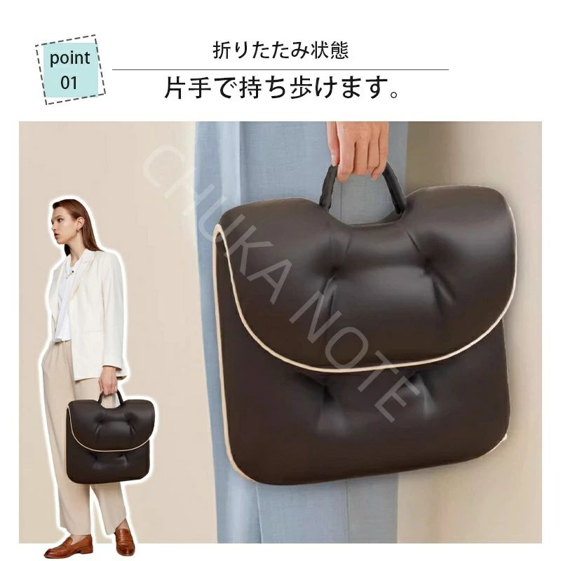 送料無料 おしゃれ コンパクト 省スペース クッション 一人掛けソファ 軽量 折りたたみ 折りたたみ椅子 座椅子 客用チェア リビングルーム アウトドア 持ち運びチェア 背もたれ 折りたたみチェア バッグ [3]