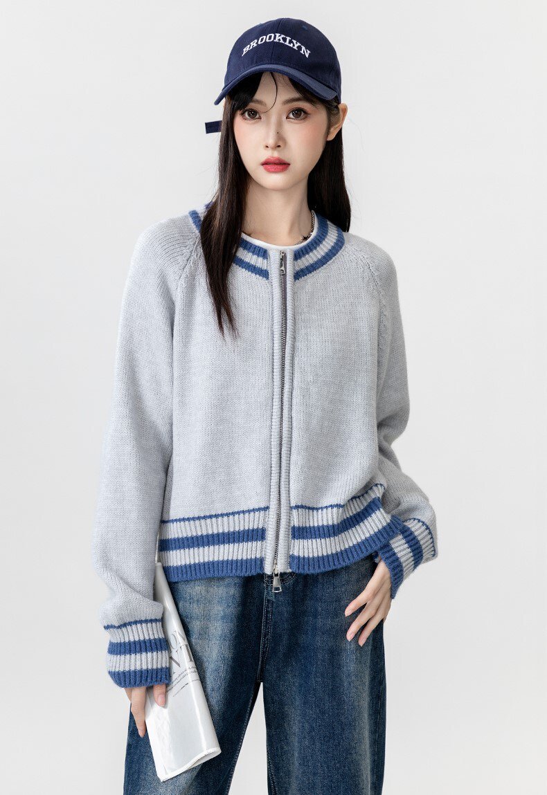 ラ 長袖 前開き 羽織 カーディガン ニット トップス レディース(4)