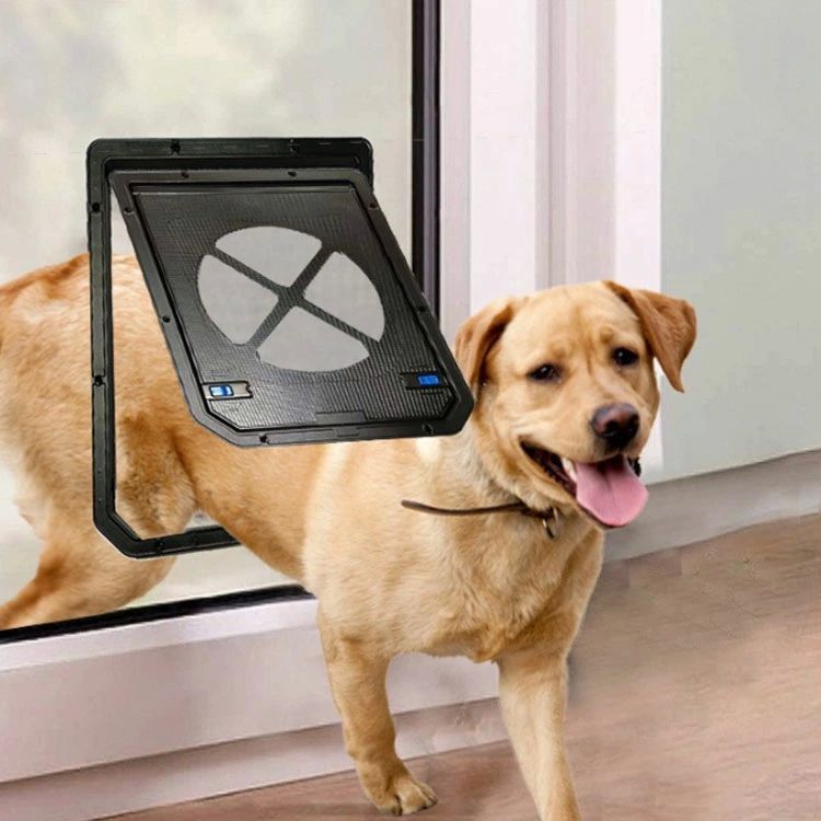 ハヤブサ1の取り 自由に出入 取付簡単 ロック付き マグネット式 猫 小型犬 犬 ドア 網戸用ペットの出入り口 ペット キャットドア ペットドア｜アングル2