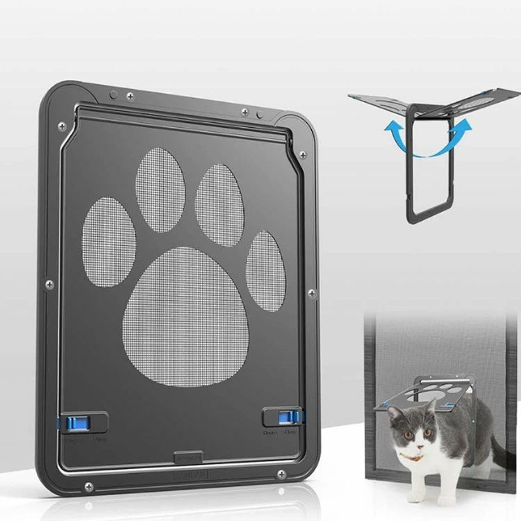 ハヤブサ1の取り 自由に出入 取付簡単 ロック付き マグネット式 猫 小型犬 犬 ドア 網戸用ペットの出入り口 ペット キャットドア ペットドア｜アングル3
