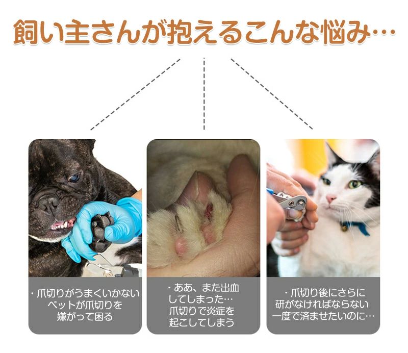 ハヤブサ1の小 犬用爪切り 爪切り 猫用 犬 爪やすり 高速回転 2段階速度調整 USB充電 強力モーター ペット用 爪切り つめきり 犬 電動爪切り｜アングル3