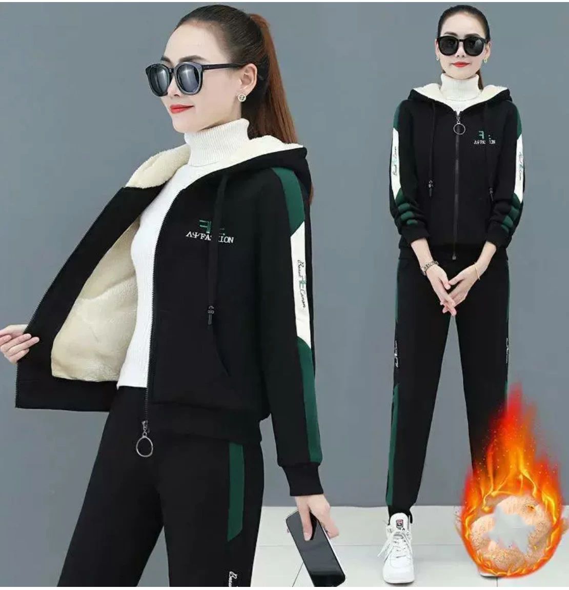 スウェット 裏起毛 セットアップ 冬服 2022 レディース ジャージ