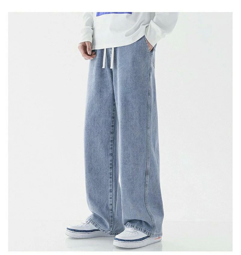カジ ロングパンツ ロング丈 ジーパン リラックス ストレートジーンズ Gパン おしゃれ ストレートパンツ ゆったり メンズ デニム