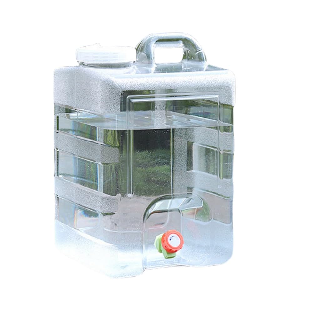 (24L) 携帯便利蛇口付き 登山 ハイキング キャンプ ポータブル 無毒 5L-24L大容量蓋付き 水タンク キャ..