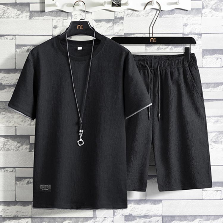 薄 【送料無料】セットアップ メンズ 夏 吸汗速乾 クルーネック