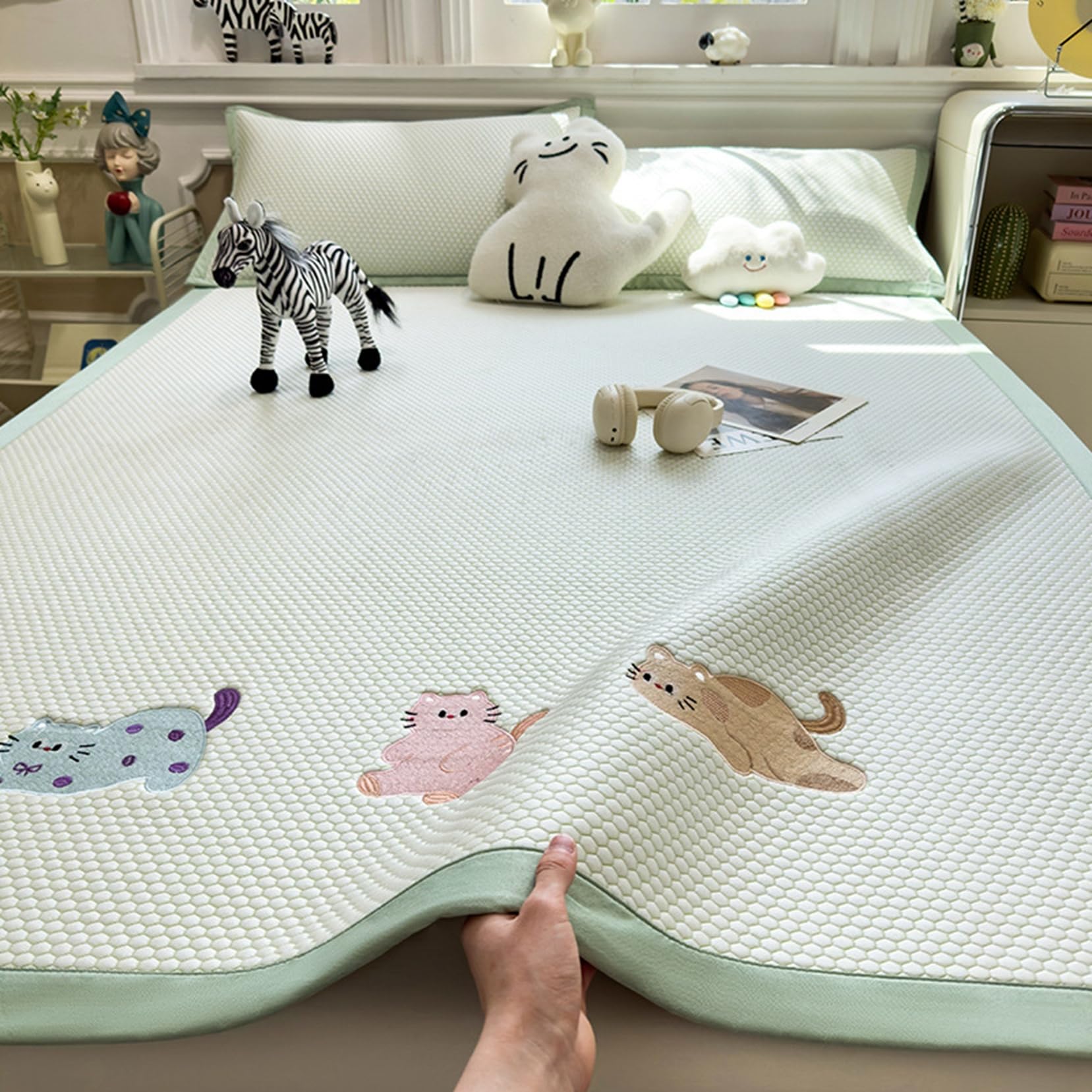 洗 アイスシルク 安眠を誘う 節約対策 夏 コンパクト 防ダニ クール寝具 クール敷パッド マットレス 可..