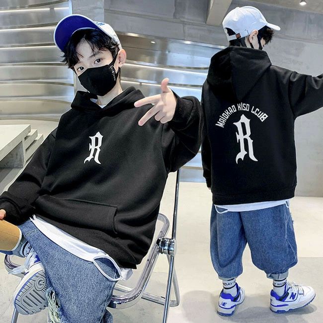 冬 秋 春 ゆったり トップス ボーイズ 男の子 シンプル スウェット トップス プルオーバー 男の子パー..