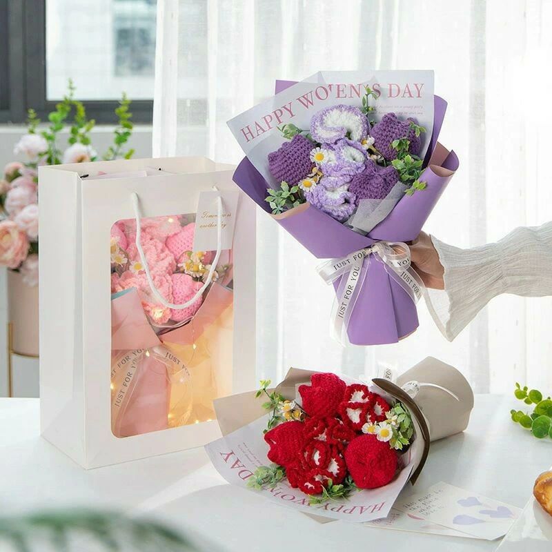 【楽天ス-パ-SALE】520プレゼント母の日手編み毛糸花束プレゼント編み花教師の日プレゼント