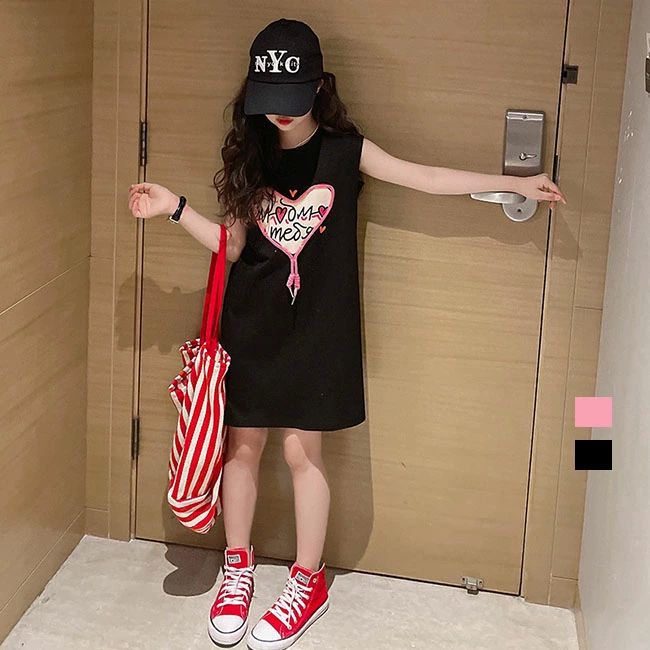 夏服 子ども服 こども服 シンプル 無地 ジュニア ベビー キッズ ガールズ 女の子 子供服 ノースリーブ ワンピース