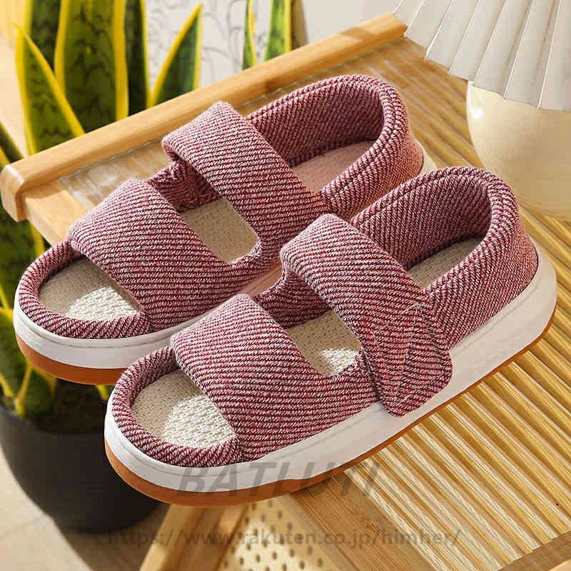 綿麻 蒸れない 介護用 サポート 高齢者 男女兼用 つま先なし 転倒予防シューズ 介護シューズ 介護靴 静音 疲れにくい