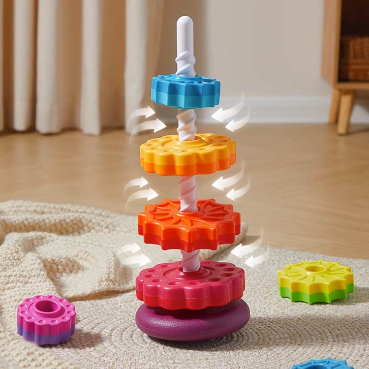 ハヤブサ1のビッグサイズ スピンタワー 男の子 レインボータワー ベビー おもちゃ 玩具 女の子 子供 レインボータワー 知育 スピンアゲイン｜アングル2