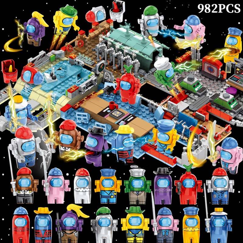 レゴブロック おもちゃ ブロック 知恵 創造力 想像力 レゴ アマングアス 機械 人物 人物 創造 知恵 知育玩具 レゴ互換 AMONG-US