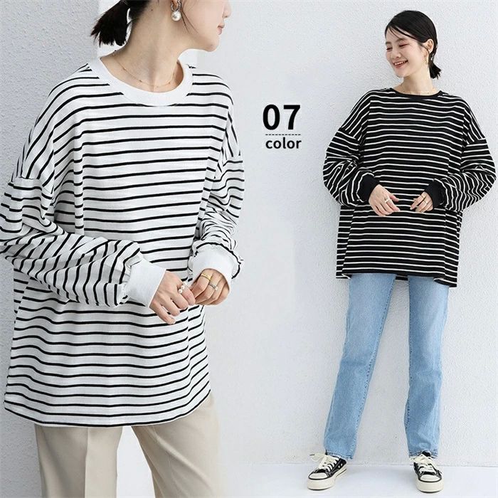 Tシャツ レディース tシャツ カットソー 長袖 プルオーバー パフスリーブ 夏 秋 冬 クルーネック 定番 tシャツ ゆったり カジュ