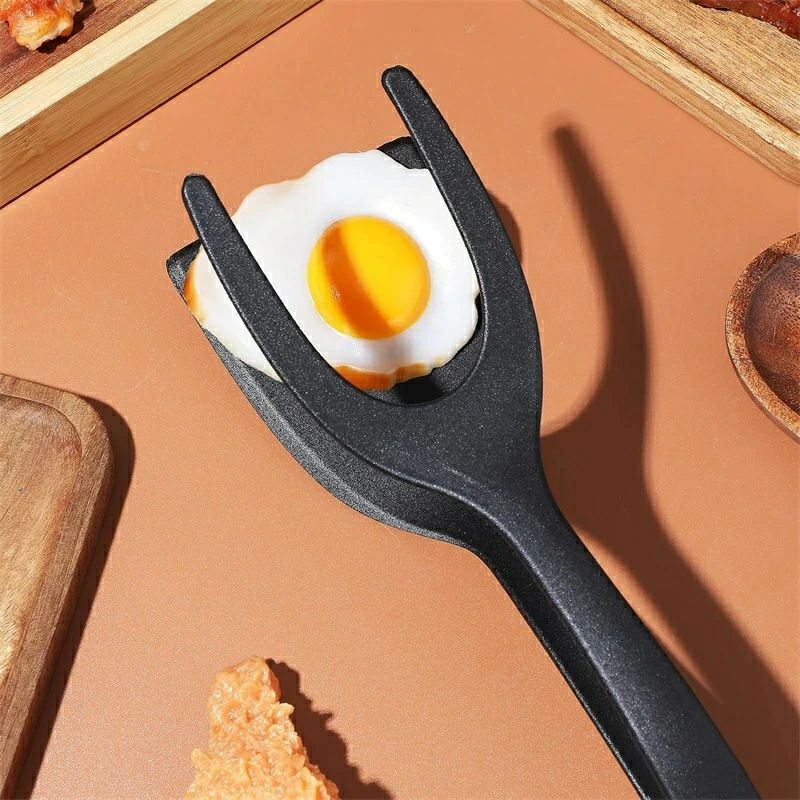 ハヤブサ1のス ホットケーキ オムレツ 焼き魚 料理用 焼肉ホルダー 多機能フードホルダー 使いやすい 目玉焼き 魚 PP パンケーキ フライ返し｜アングル2