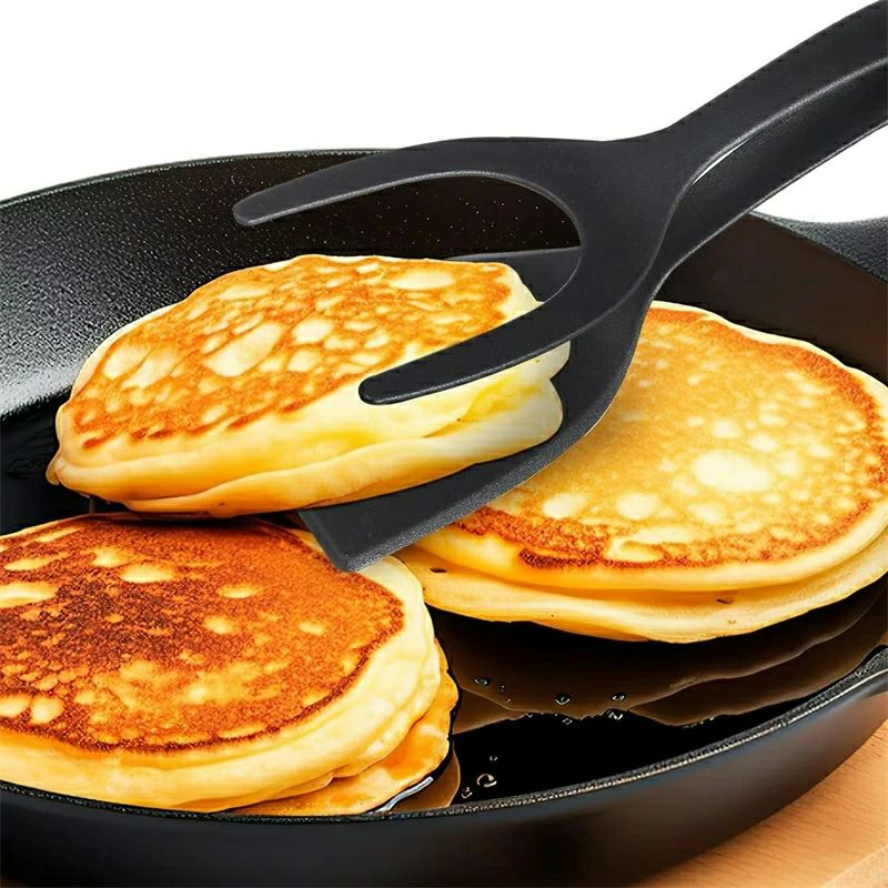 ハヤブサ1のス ホットケーキ オムレツ 焼き魚 料理用 焼肉ホルダー 多機能フードホルダー 使いやすい 目玉焼き 魚 PP パンケーキ フライ返し｜アングル3