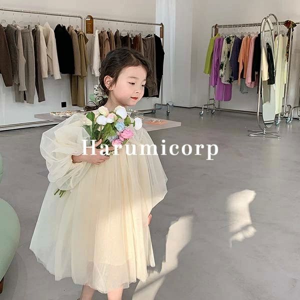 韓国 レースワンピース ベビー服 チュール キッズ 長袖ワンピース 子供服 卒業式 発表会 ピアノ 卒園式 子供ドレス 女の子 子供