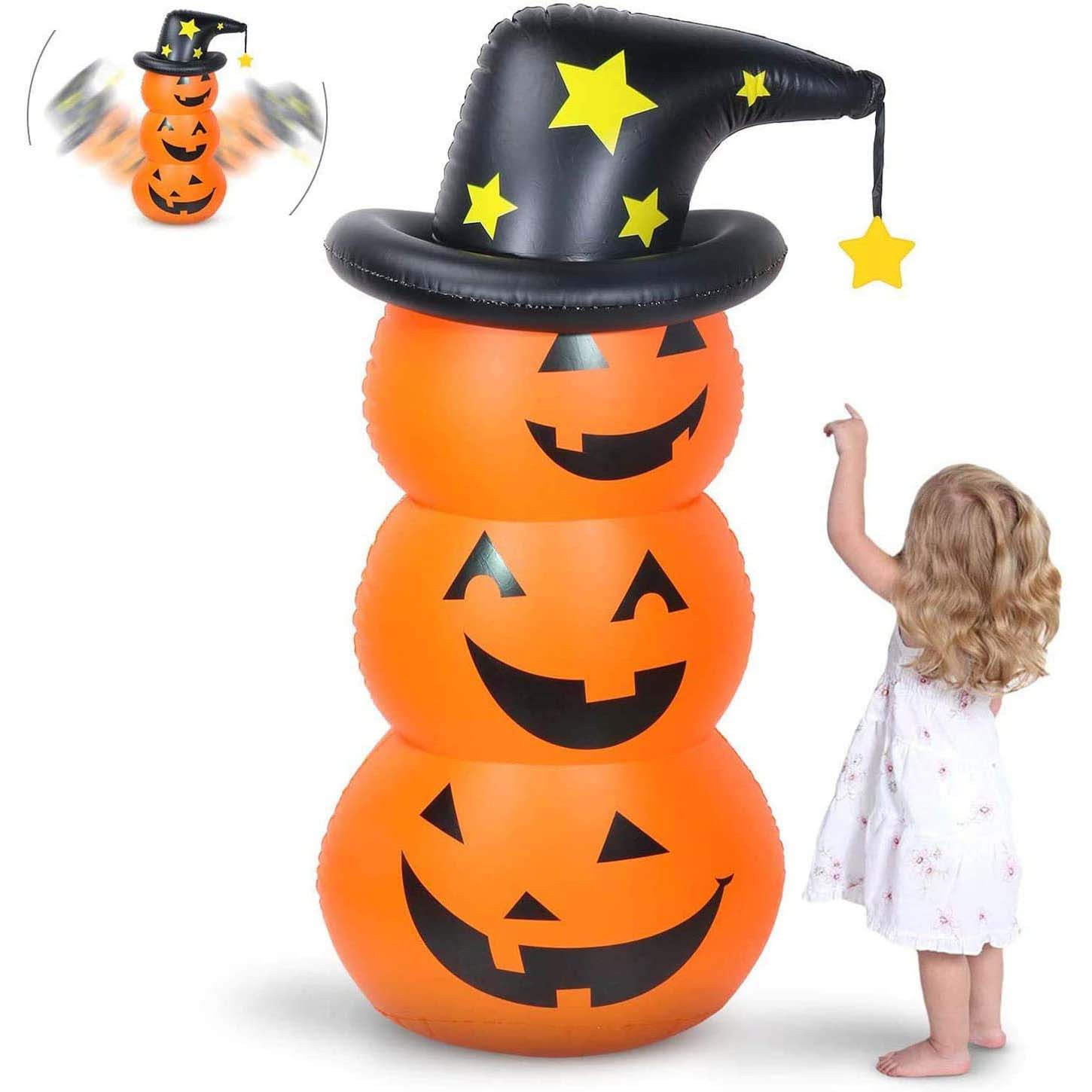 H140cm 文化祭 学園祭 仮装 豪華 ホームデコレーション用小物 装飾品 飾り パーティー ロッキング パンプキン バルーン かぼちゃ