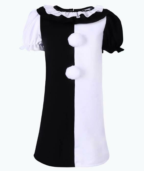 演劇ドレス子供用コスチュームHall 文化祭 キャラクター ドレス 子供ピエロ 女の子 衣装なりきり ハロ..