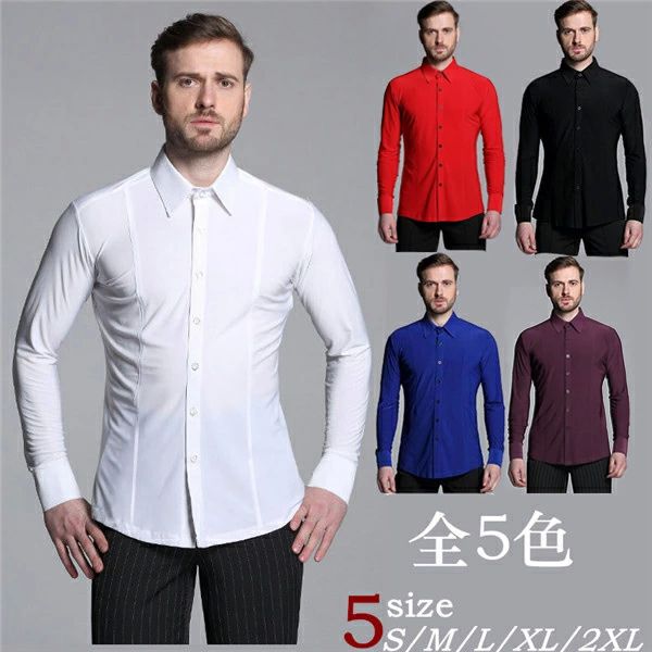 カウ ルンバ チャチャチャ ワルツ 練習着 社交 無地 ダンスウェア 上着 ダンス衣装 男性用 ラテンダン..