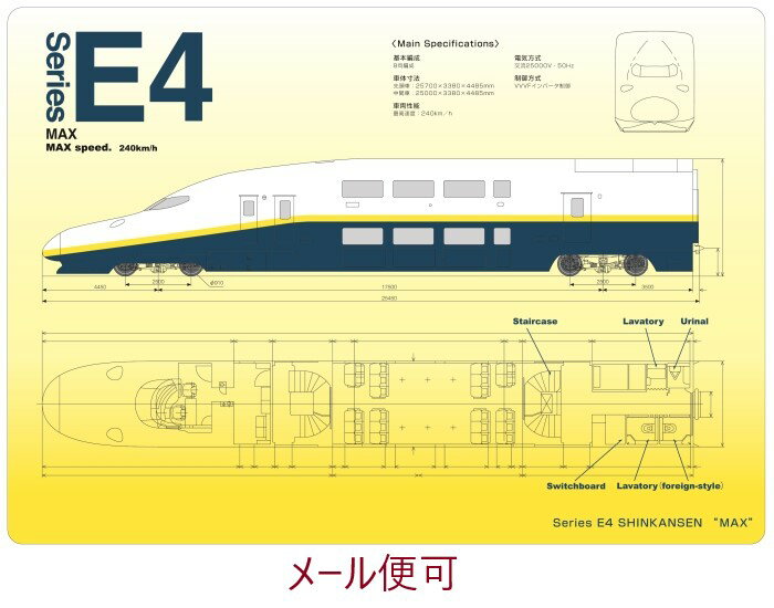【JR関連鉄道グッズ】B5 クリア下敷き (E4系新幹線Max)【ジェイエム】電車 新幹線 下敷き 下敷 文房具 鉄道 子供 小学校 入学 JR東日本商品化許諾...