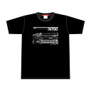 Tシャツ　N700系新幹線のぞみ（ブラック）　男女共用Mサイズ【JR関連鉄道グッズ】