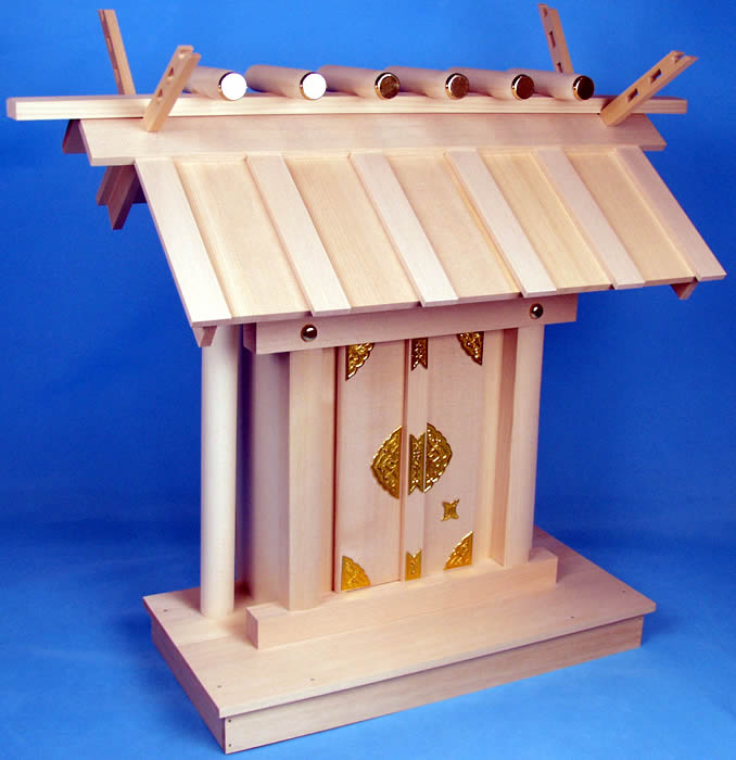 【送料無料】神棚-板葺一社　大サイズ　桧、他使用。伊勢神宮の街、伊勢市から発送