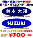 ポスト表札【楕円■40×100■40×120・1.5ミリ厚】プレート色(紺・青)限定の激安表札・31種の書体から選べます両面テープ付きなので簡単に取り付け可能【...